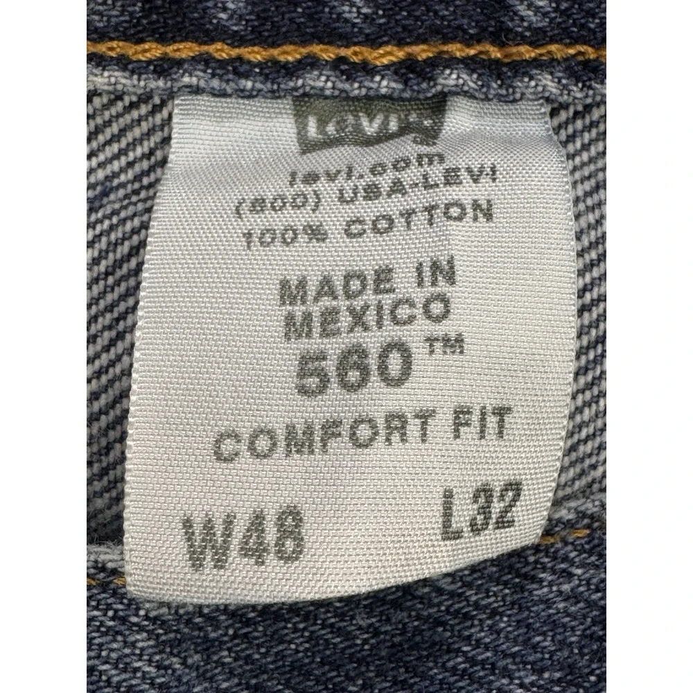 Levis 560 Jeans Men 48x32 Blue Denim Baggy Relaxed 90's Street Comfort Fit‎